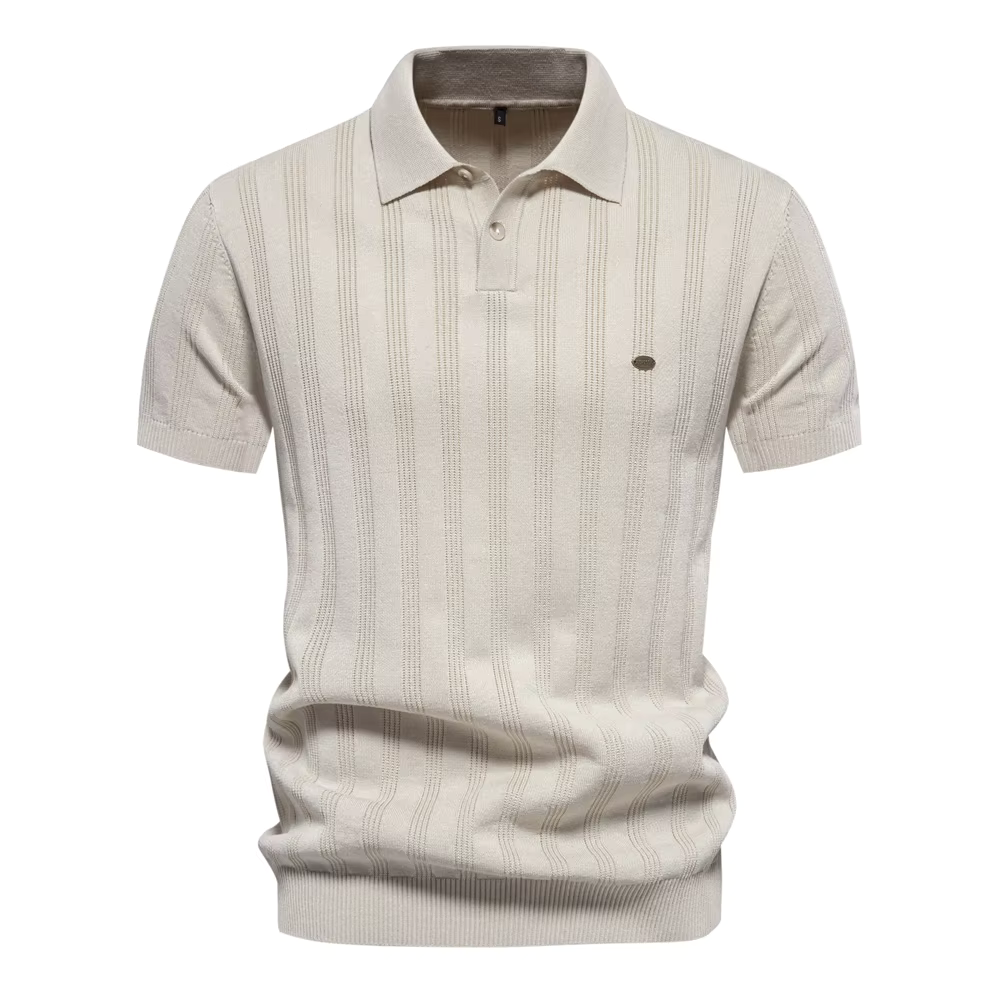 LIONEL – DAS STRICK-POLO MIT TEXTUR FÜR MÄNNER MIT FEINEM GESCHMACK
