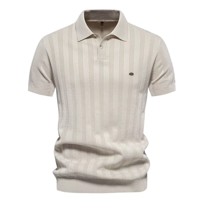 LIONEL – DAS STRICK-POLO MIT TEXTUR FÜR MÄNNER MIT FEINEM GESCHMACK