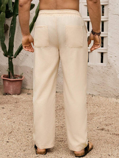 SIMONE  |  PANTALONI CROPPED IN LINO 