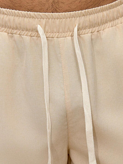 SIMONE  |  PANTALONI CROPPED IN LINO 