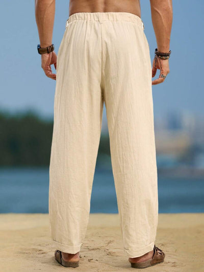 SIMONE  |  PANTALONI CROPPED IN LINO 