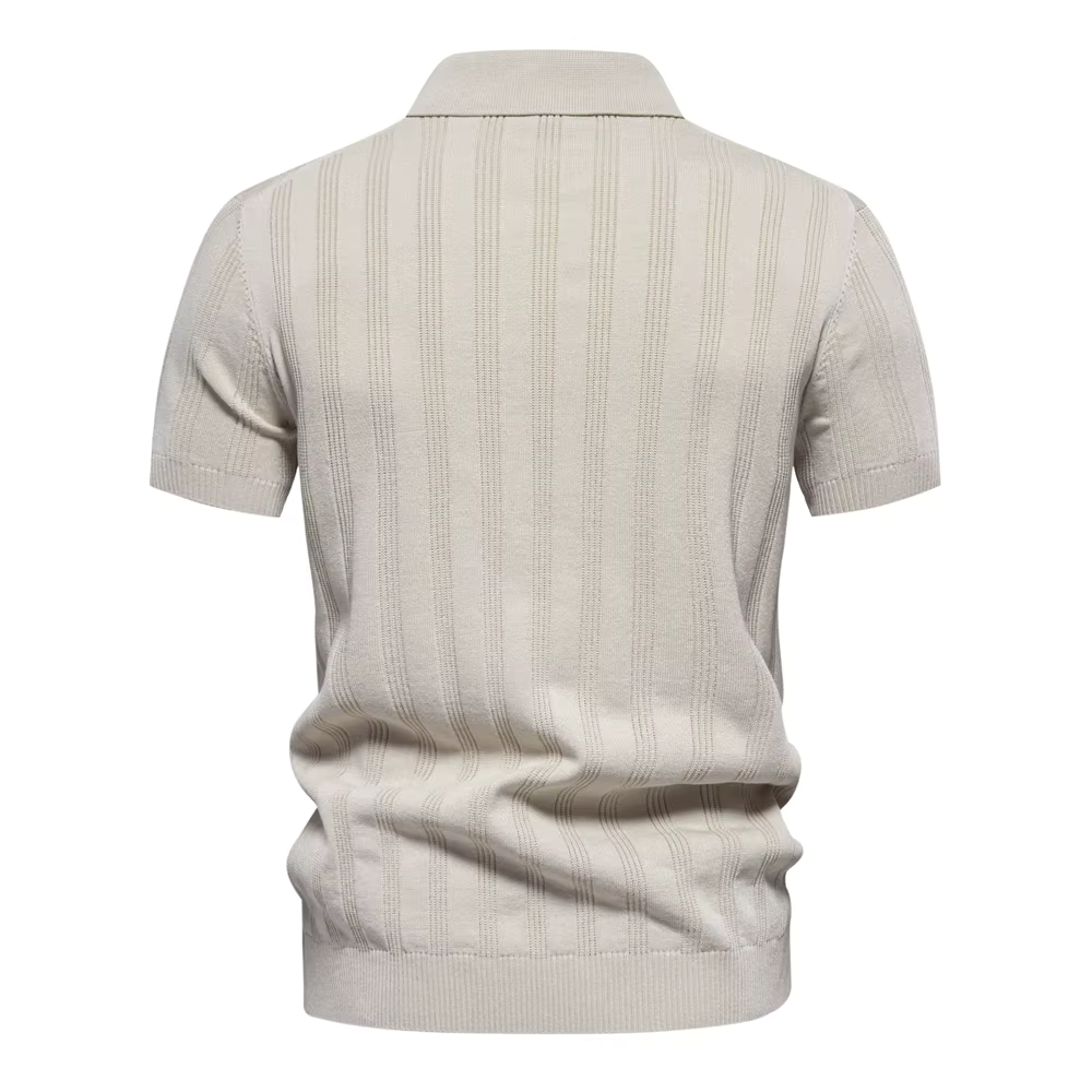 LIONEL – DAS STRICK-POLO MIT TEXTUR FÜR MÄNNER MIT FEINEM GESCHMACK