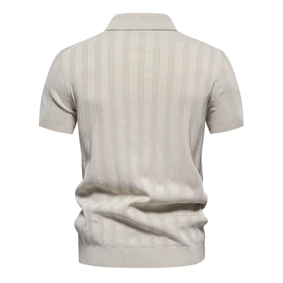 LIONEL – DAS STRICK-POLO MIT TEXTUR FÜR MÄNNER MIT FEINEM GESCHMACK