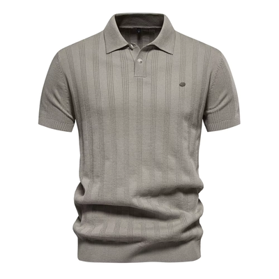 LIONEL – DAS STRICK-POLO MIT TEXTUR FÜR MÄNNER MIT FEINEM GESCHMACK