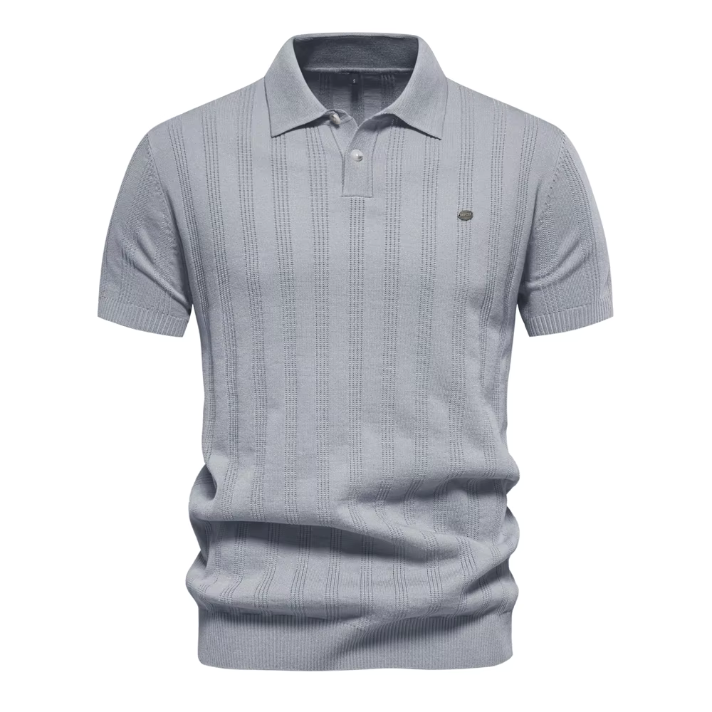 LIONEL – DAS STRICK-POLO MIT TEXTUR FÜR MÄNNER MIT FEINEM GESCHMACK