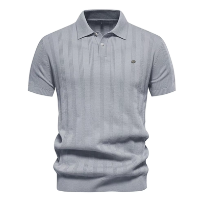 LIONEL – DAS STRICK-POLO MIT TEXTUR FÜR MÄNNER MIT FEINEM GESCHMACK