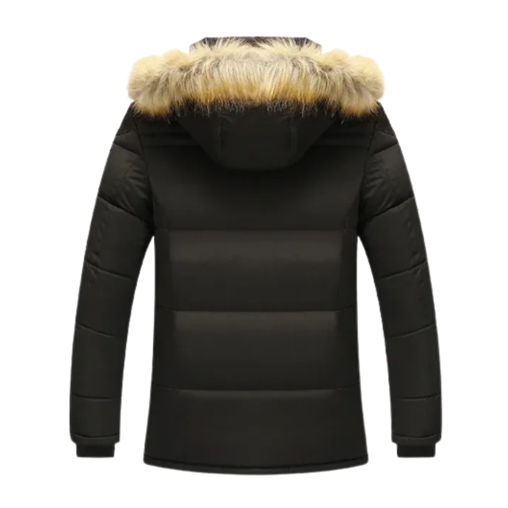 Elegante wattierte Fleece-Winterjacke