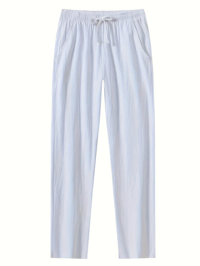 ENRICO | PANTALONE LARGO IN COTONE CON CORDINO