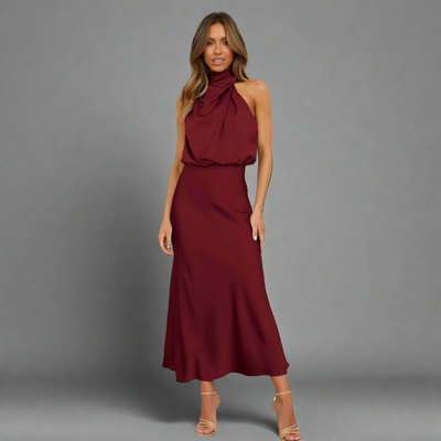 Kunigunde | Elegantes Satin-Maxikleid für besondere Anlässe