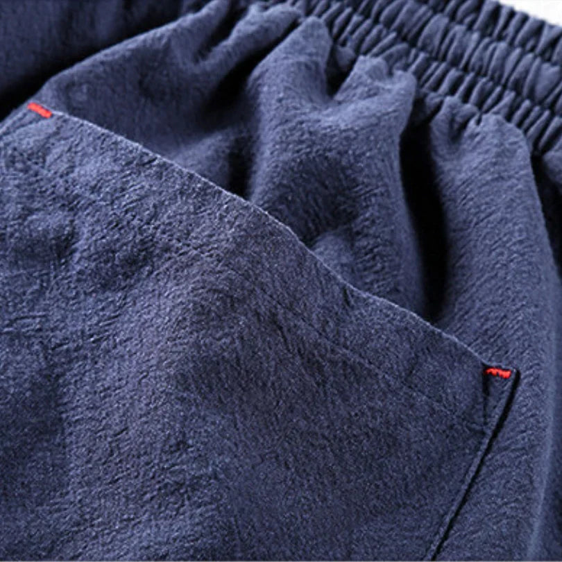 TOMMASO | PANTALONCINI IN COTONE BIOLOGICO E LINO