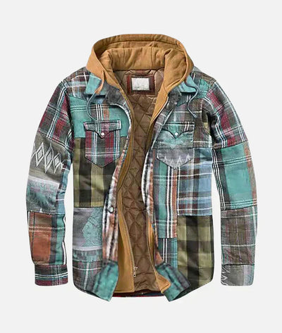 Matthias™ I Patchwork-Jacke mit Karomuster