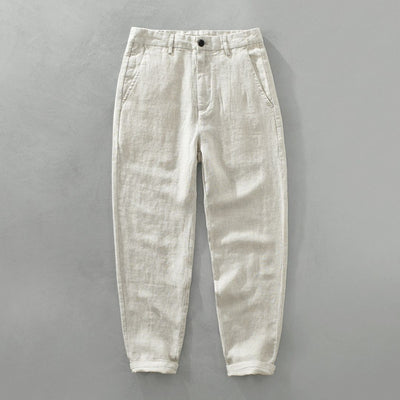 ROSSI ROMA | PANTALONI DRITTI IN LINO