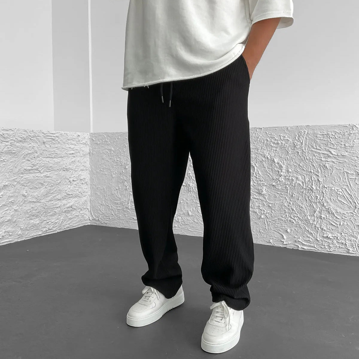 ROSSI ROMA | PANTALONI IN MAGLIA A COSTE