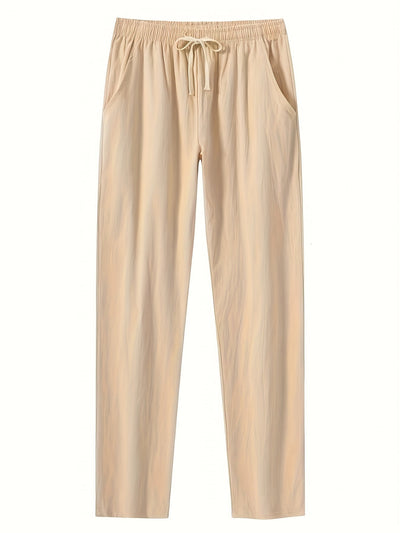 ENRICO | PANTALONE LARGO IN COTONE CON CORDINO
