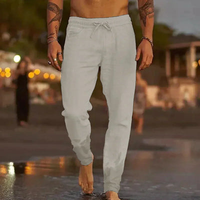ROSSI ROMA | PANTALONI DA SPIAGGIA IN LINO