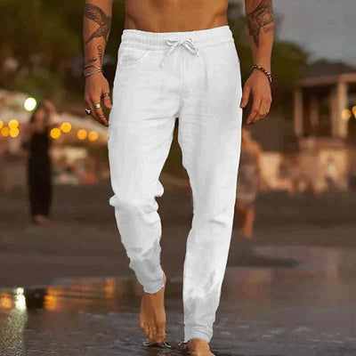 ROSSI ROMA | PANTALONI DA SPIAGGIA IN LINO
