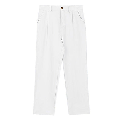 NICCOLÒ | PANTALONI DI LINO A GAMBA LARGA
