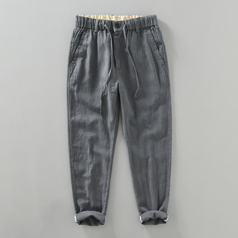 PANTALONI IN COTONE-LINO