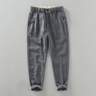 PANTALONI IN COTONE-LINO