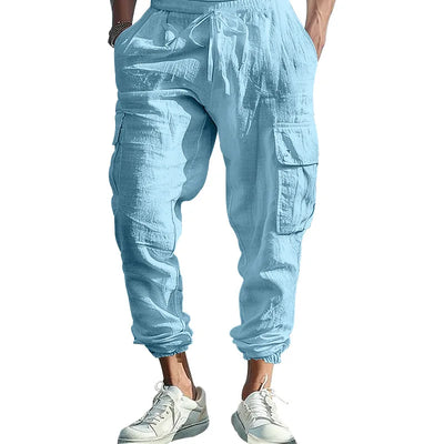 ROSSI ROMA | PANTALONI CARGO IN LINO