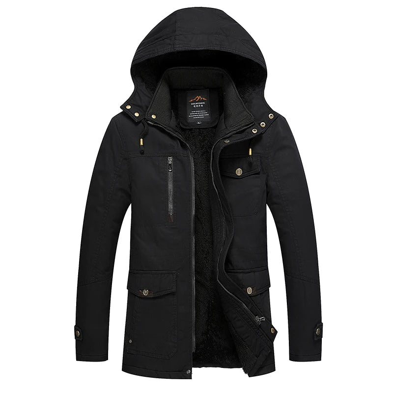 Elegante wattierte Winterjacke aus Baumwolle