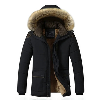Elegante wattierte Fleece-Winterjacke